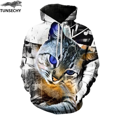 shop with crypto buy Cat Print Men/Women 3D Sweatshirts Print Milk Space Galaxy Hooded Hoodies Unisex pay with bitcoin