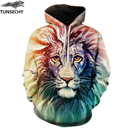 shop with crypto buy Lion Print Men/Women 3D Sweatshirts Print Milk Space Galaxy Hooded Hoodies Unisex pay with bitcoin