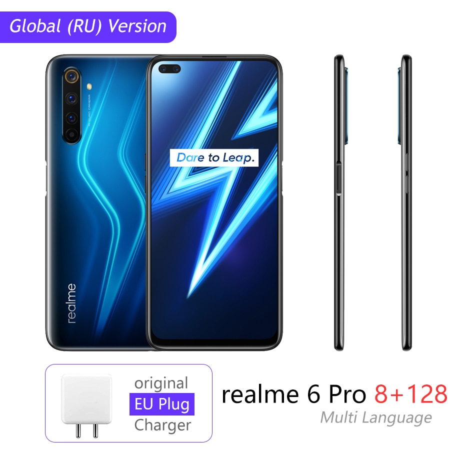 shop with crypto buy Realme 6 Pro Mobile Phone 6.6inch 90Hz Display 64MP Cam 8GB 128GB Snapdragon 720G Smartphone Cellphone Android Phone Telephones pay with bitcoin
