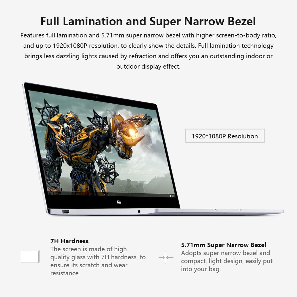 Xiaomi Air 12.5 Notebook Thin & Light PC 8th Intel Core M3-8100Y 4GB 256GB SATA SSD LPDDR3 1866MHz Laptop Gold - Image 3