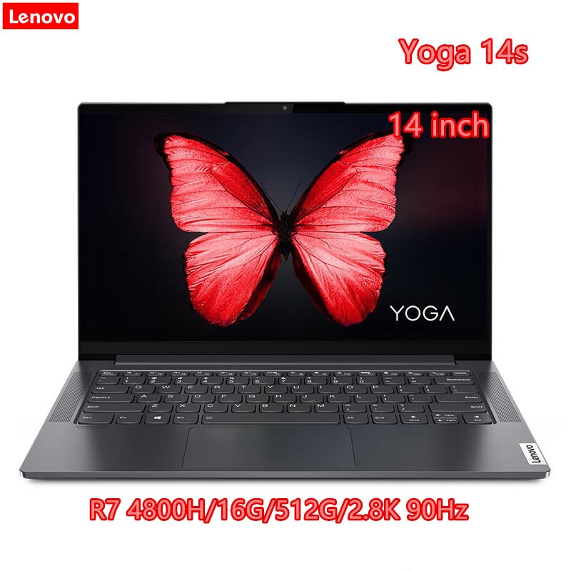 shop with crypto buy Lenovo YOGA 14S 2021 AMD Ryzen 7 14-inch Full Screen Lightweight Notebook R7 4800H 2.8K 90Hz High Refresh Rate Screen pay with bitcoin