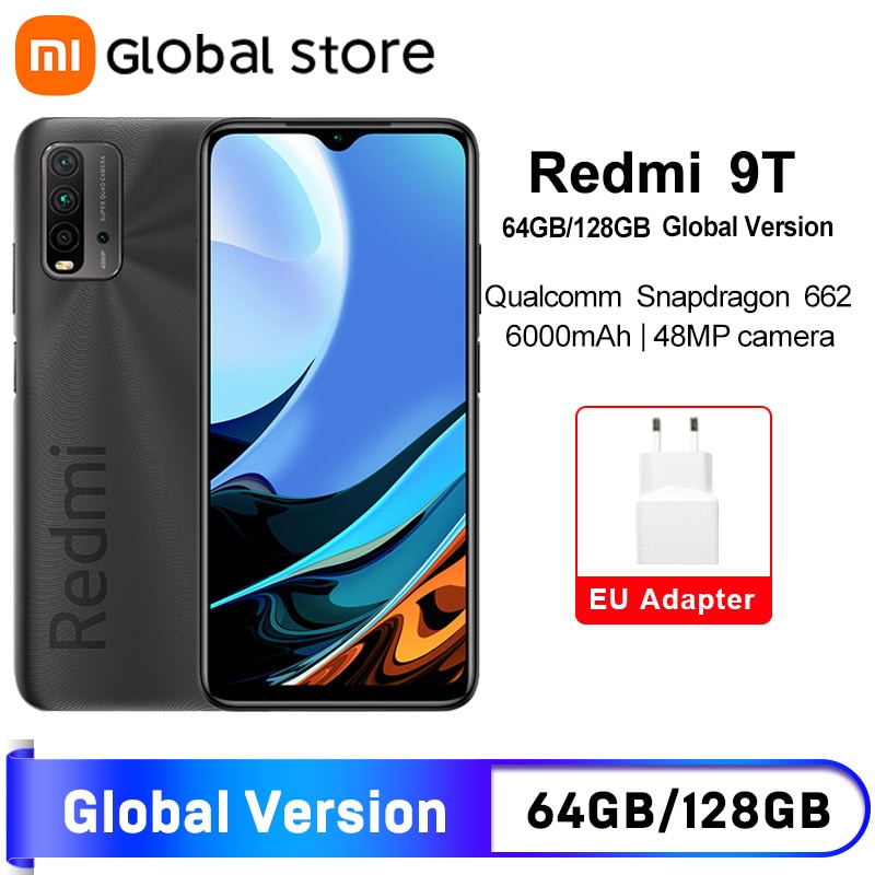shop with crypto buy Xiaomi Redmi 9T 4GB 64GB /4GB 128GB /6GB 128GB World Premiere Global Version Smartphone Snapdragon 662 48MP Rear Camera Non NFC pay with bitcoin