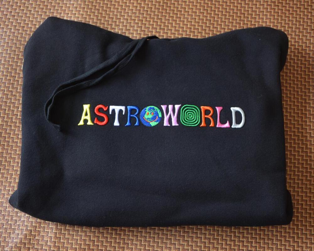 shop with crypto buy TRAVIS SCOTT Astroworld WISH YOU WERE HERE Embroidered Rainbow Letter Men Women Pullover Hoodies Fashion Hip Hop Sweatshirt pay with bitcoin