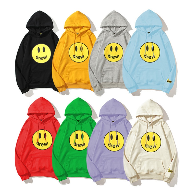 shop with crypto buy 2021 Drew house Basic Smile Face Men s Fashion Hoodies Justin Bieber Drew House Women Men Hoodie Streetwear Couples Hoodie pay with bitcoin