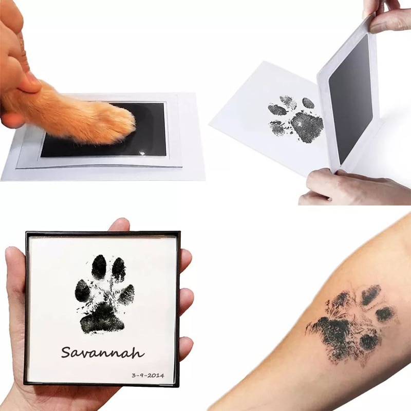 shop with crypto buy Safe Non-toxic Baby Footprints Handprint No Touch Skin Inkless Ink Pads Kits for 0-6 months Newborn Pet Dog Paw Prints Souvenir pay with bitcoin