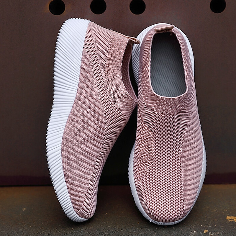shop with crypto buy Women Vulcanized SShoes High Quality Women Sneakers Slip On Flats Shoes Women Loafers Plus Size 42 Walking Flat pay with bitcoin