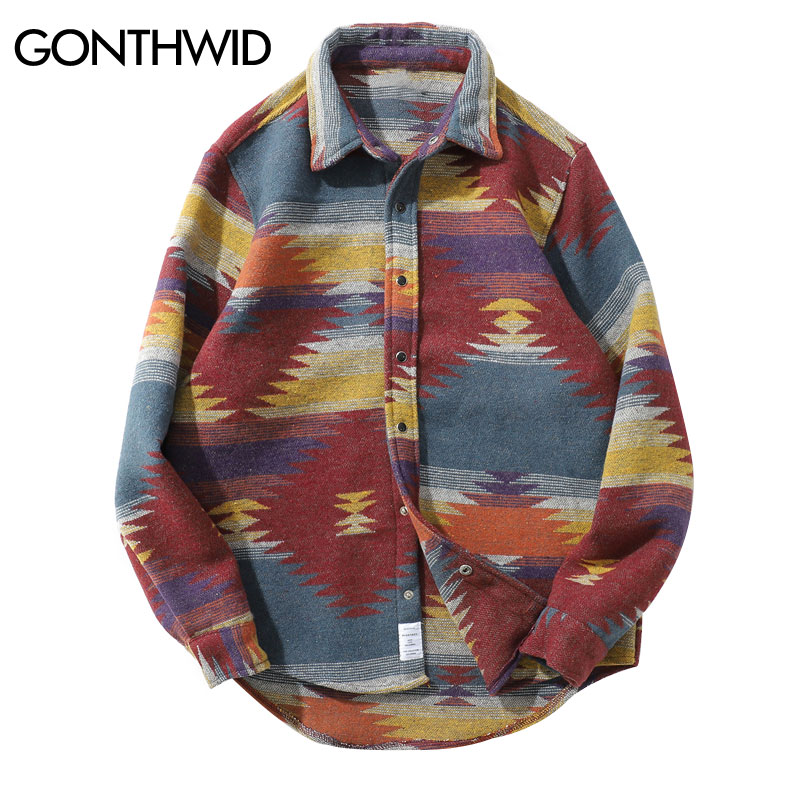 shop with crypto buy GONTHWID Hip Hop Tie Dye Snap Button Long Sleeve Shirts Men Fashion Casual Street wear Dress Shirt Coats Male Hipster Shirts Tops  pay with bitcoin