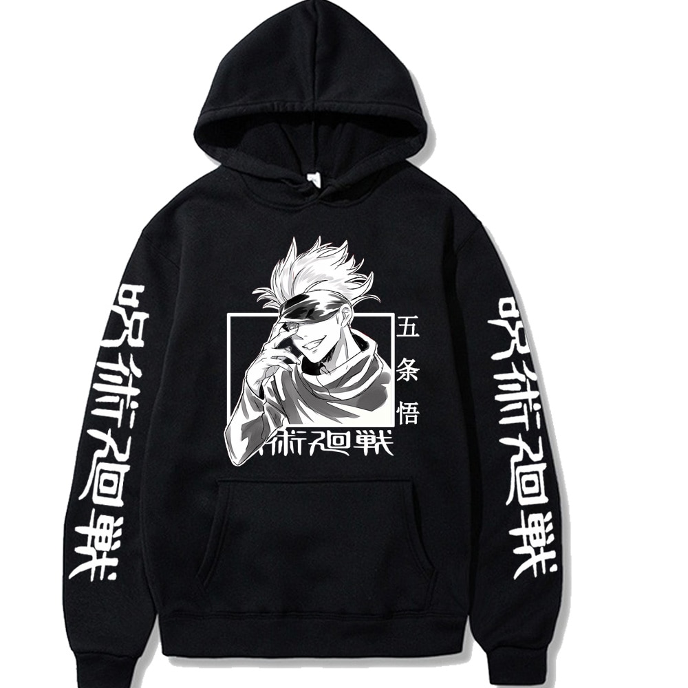 shop with crypto buy Jujutsu Kaisen Hoodie Hip Hop Anime Pullovers Tops Loose Long Sleeves Autumn Man Cloth pay with bitcoin
