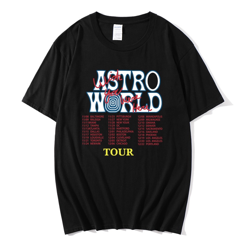 shop with crypto buy Travis Scott Astro World Tour Oversized T shirt men women1:1letter print T Shirts hip hop street wear kanye west ASTROWORLD T shirt pay with bitcoin