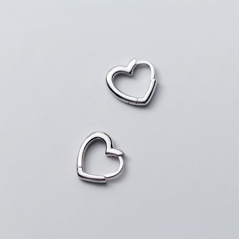 shop with crypto buy Piercing Heart Stud Earrings for Women Femme Wedding Party Femme pendientes Brincos eh495 pay with bitcoin