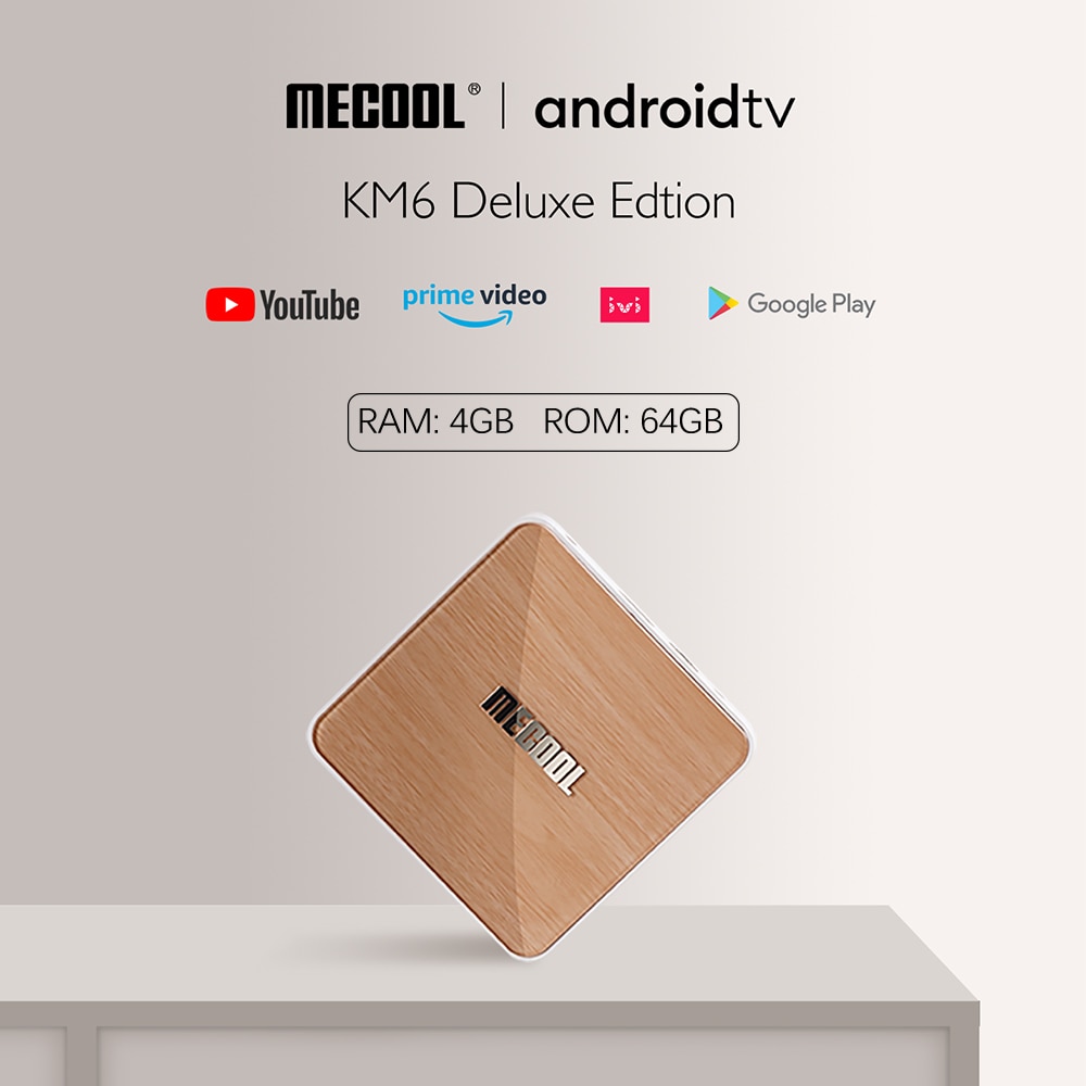 shop with crypto buy Mecool KM6 Deluxe Edition Amlogic S905X4 TV Box Android 10 4GB 64GB Wifi 6 Google Certified Support AV1 BT5.0 1000M Set Top Box pay with bitcoin