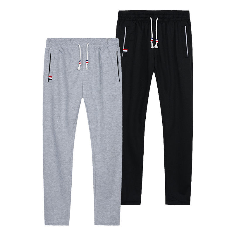 shop with crypto buy Sweatpants Plus Size Men Joggers Track Pants Elastic Waist Sport Casual Trousers Baggy Fitness Gym Clothing Black Grey pay with bitcoin