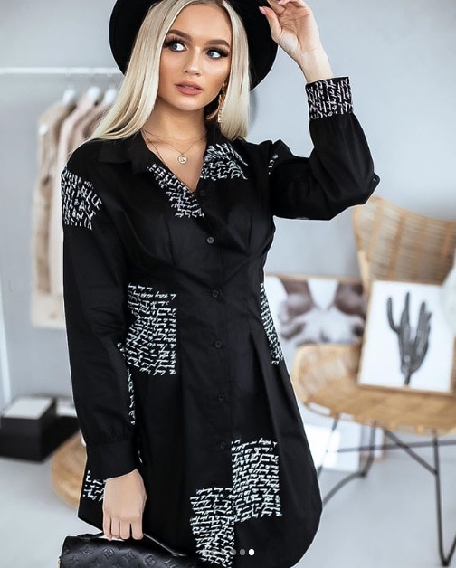 shop with crypto buy Women Long Sleeve V neck Loose Blouse New Femal Ladies Sexy Pus Size Dress Elegant Party Dress Clothing Office Lady Shirts Dress pay with bitcoin