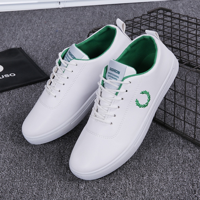 shop with crypto buy 2021 new casual shoes breathable non-slip wear-resistant board shoes spring fashion trend leather shoes white shoes men pay with bitcoin