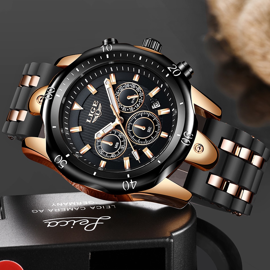 shop with crypto buy Relogio Masculino New Fashion Watch Men LIGE Top Brand Sport Watches Mens Waterproof Quartz Clock Man Casual Military WristWatch pay with bitcoin