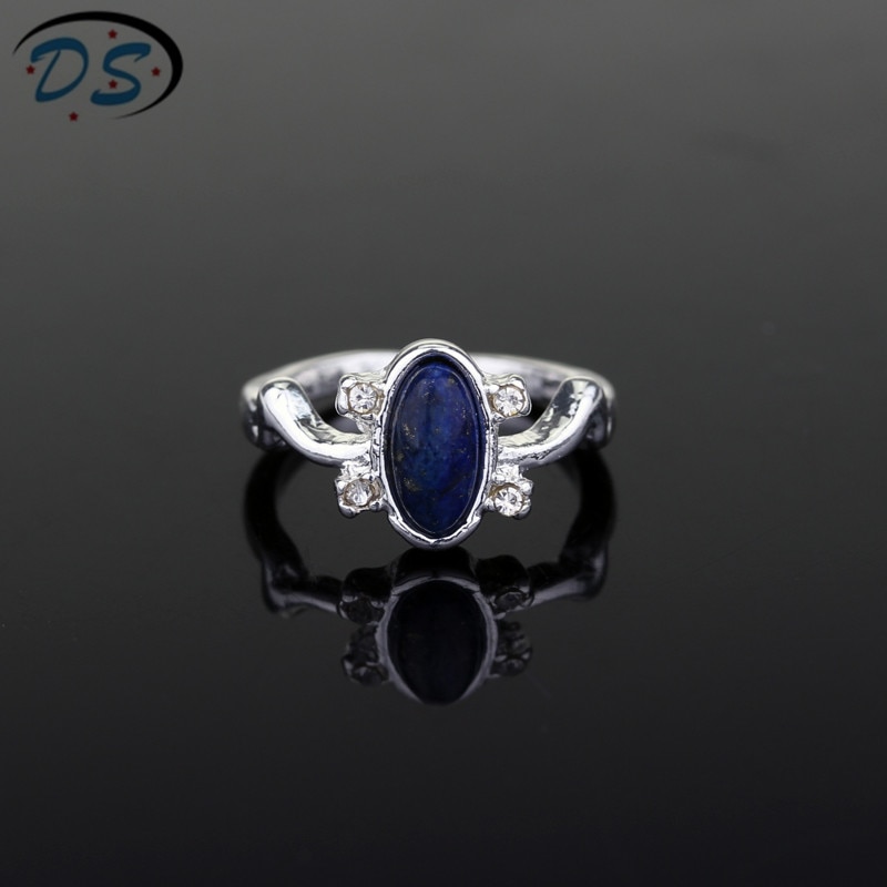 shop with crypto buy 1 pc The Vampire Diaries Rings Elena Gilbert Daylight Rings Vintage Crystal Ring With Blue Lapis Fashion Movies Jewelry Cosplay pay with bitcoin