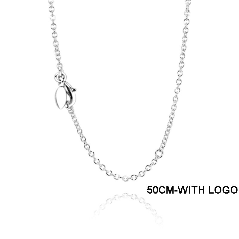 shop with crypto buy Fit Original Pandora Pendants S925 Sterling Silver Total Length 60cm Adjustable Length Thin Necklace Women Gift pay with bitcoin
