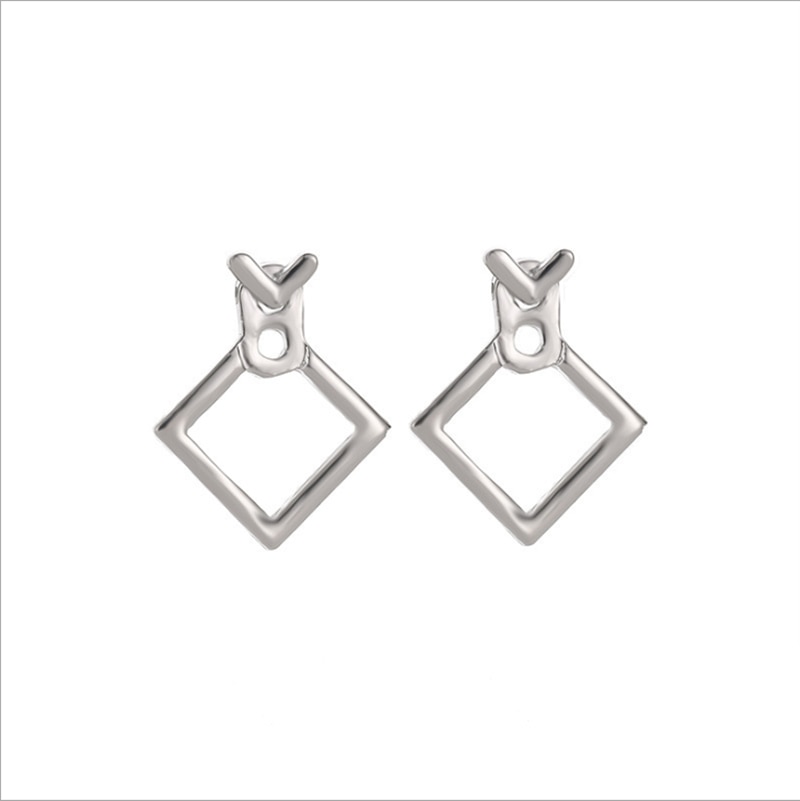 shop with crypto buy Hot Trendy Cute Nickel Free Earrings Fashion Jewelry Earrings Square Stud Earrings For Women Brincos Statement Earrings pay with bitcoin