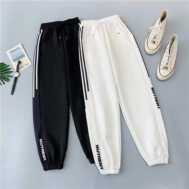 shop with crypto buy Plus Size 5XL Joggers Women Baggy Sweatpant Black Autumn Loose Hip Hop Harem Pants Women High Wasit Korean Style Sport Trousers pay with bitcoin