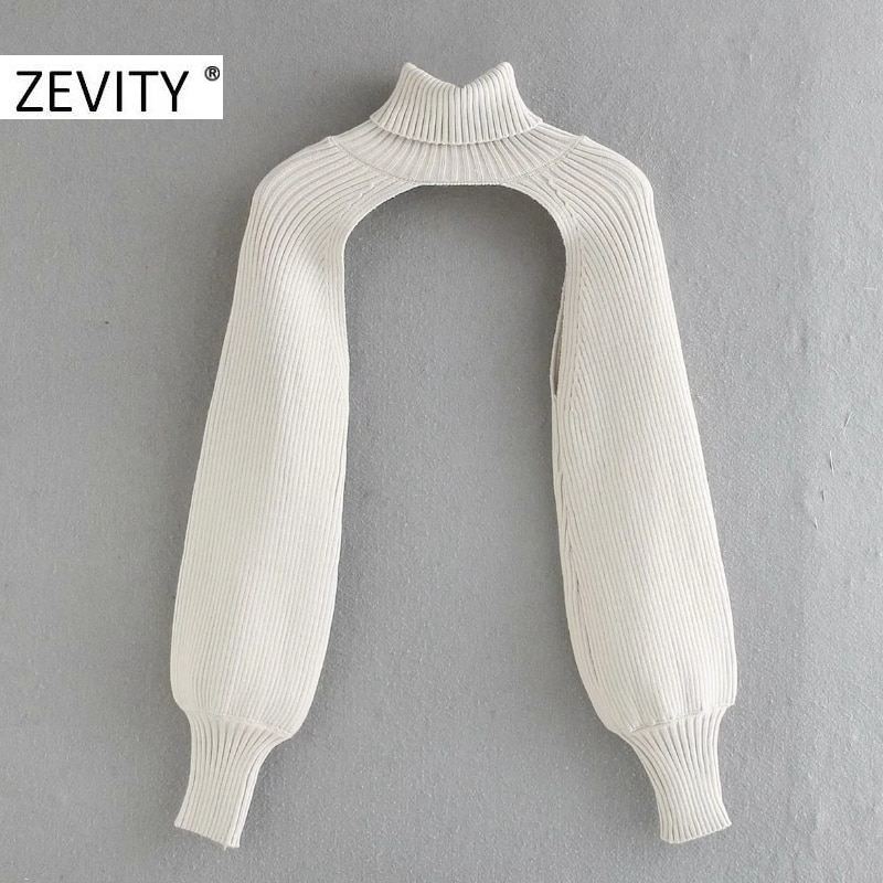 shop with crypto buy Zevity New Women Turtleneck Collar Long sleeve Knitting Sweater Femme Chic design Casual Pullovers High Street Ladies Tops S434 pay with bitcoin