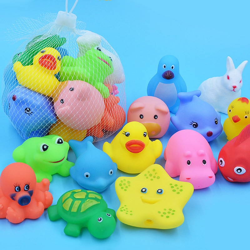 shop with crypto buy 10 Pcs set Baby Cute Animals Bath Toy Swimming Water Toys Soft Rubber Float Squeeze Sound Kids Wash Play Funny Gift pay with bitcoin
