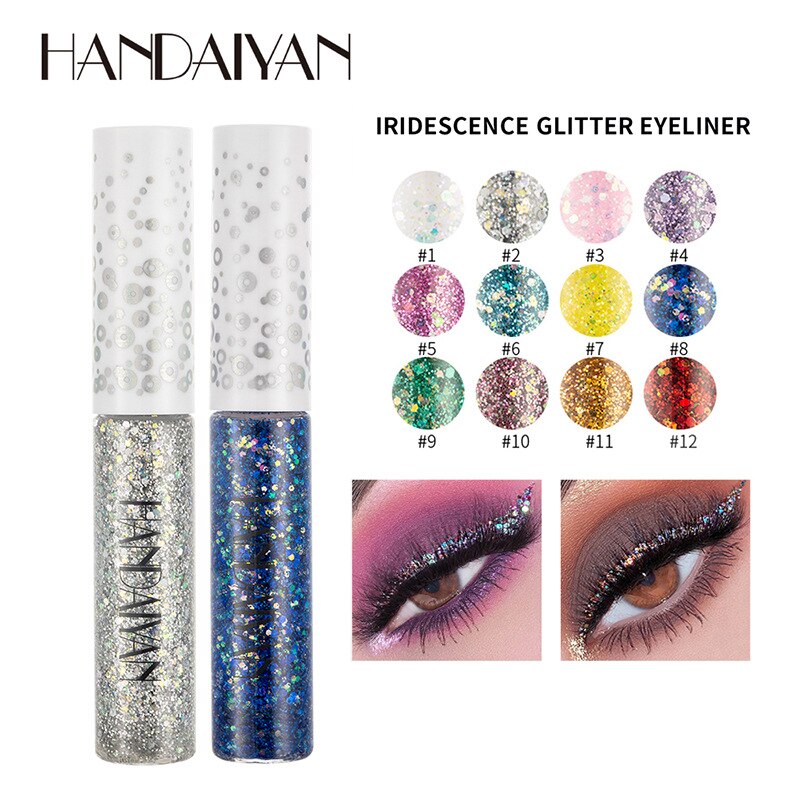 shop with crypto buy New 12 Colors Diamond Glitter Liquid Eyeliner Durable Waterproof Makeup Shimmer And Shine Eye Pencil Makeup Beauty Tools pay with bitcoin