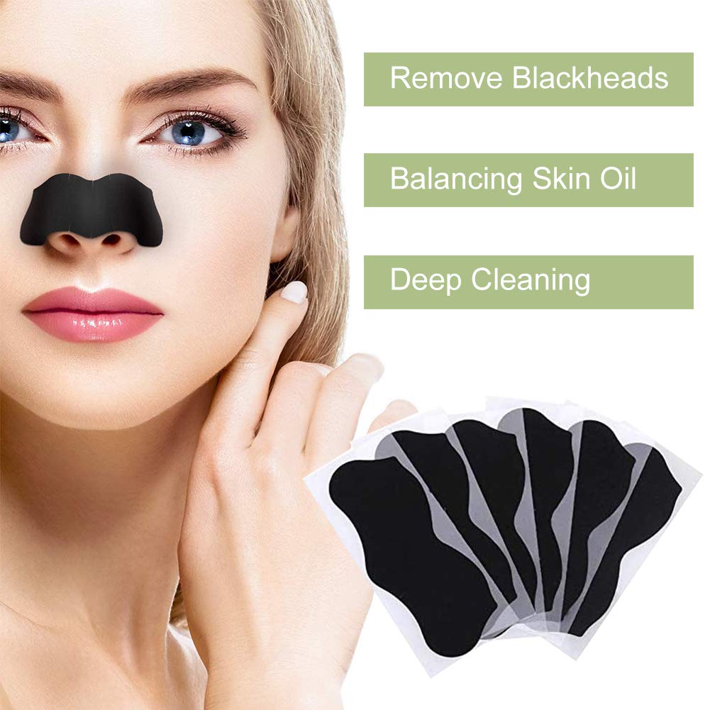 10 50pcs Nose Blackhead Remover Mask Deep Cleansing Skin Care Shrink Pore Acne Treatment Mask Nose Black dots Pore Clean Strips