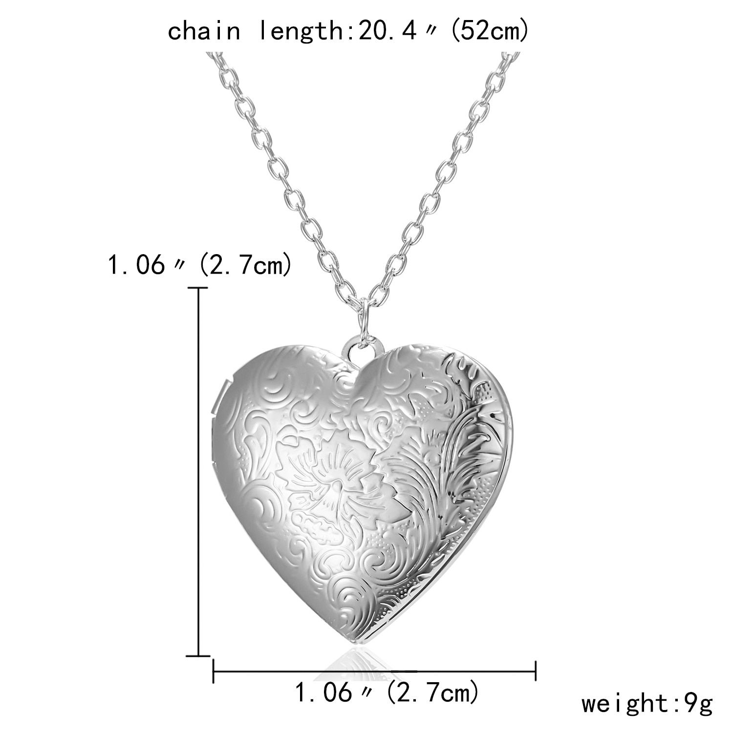 shop with crypto buy Unique Carved Design Heart shaped Photo Frame Pendant Necklace Charm Openable Locket Necklaces Women Men Memorial Jewelry pay with bitcoin