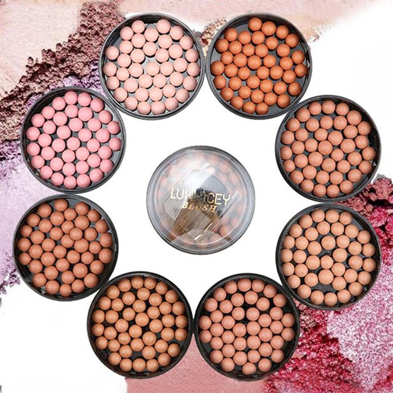 shop with crypto buy 3 In 1 Blush Face Matte Blusher Ball Eye shadow Contour Professional Powder Balls Blush Makeup Waterproof Long Lasting pay with bitcoin