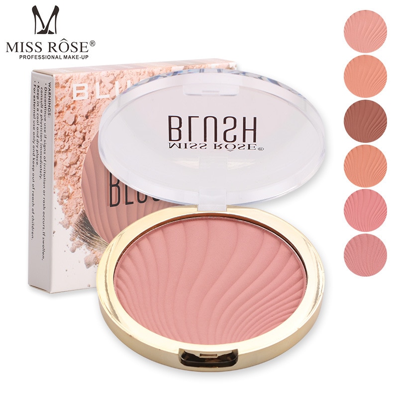 shop with crypto buy MISS ROSE Six Color Matte Blush Rouge Nude Makeup Powder Wholesale Lasting Natural Brighten Skin Color Cosmetic Gift for Girl pay with bitcoin