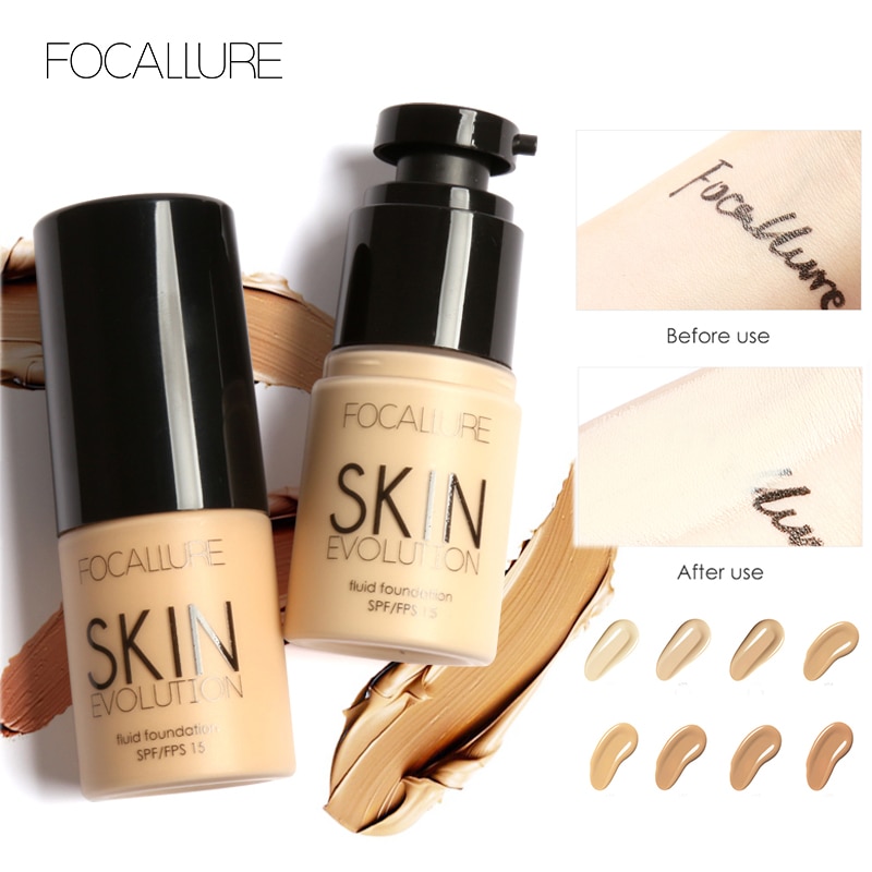 shop with crypto buy FOCALLURE Base Face Liquid Foundation Cream Full Coverage Concealer Oil-control Easy to Wear Soft Face Makeup Foundation pay with bitcoin