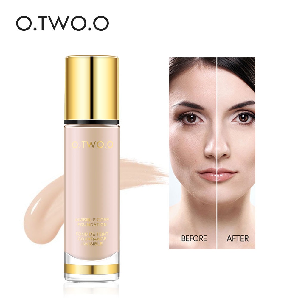 shop with crypto buy O.TWO.O Liquid Foundation Invisible Full Coverage Make Up Concealer Whitening Moisturizer Waterproof Makeup Foundation 30ml pay with bitcoin