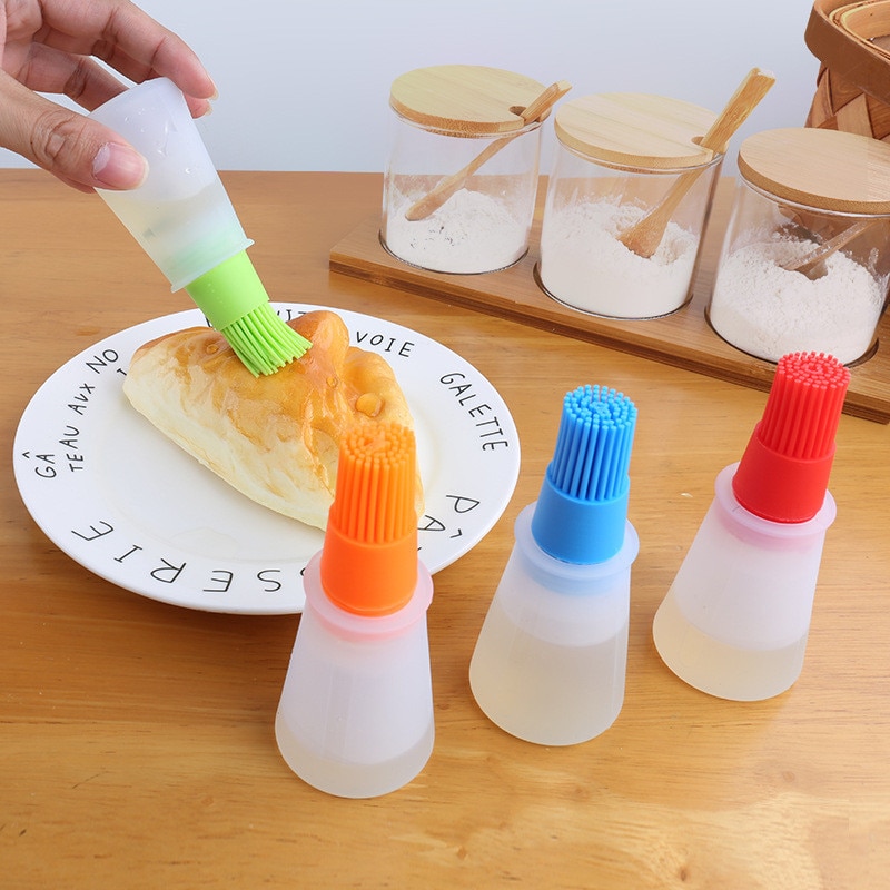 shop with crypto buy 1 Pcs Portable Silicone Oil Bottle with Brush Grill Oil Brushes Liquid Oil Pastry Kitchen Baking BBQ Tool Kitchen Tools for BBQ pay with bitcoin