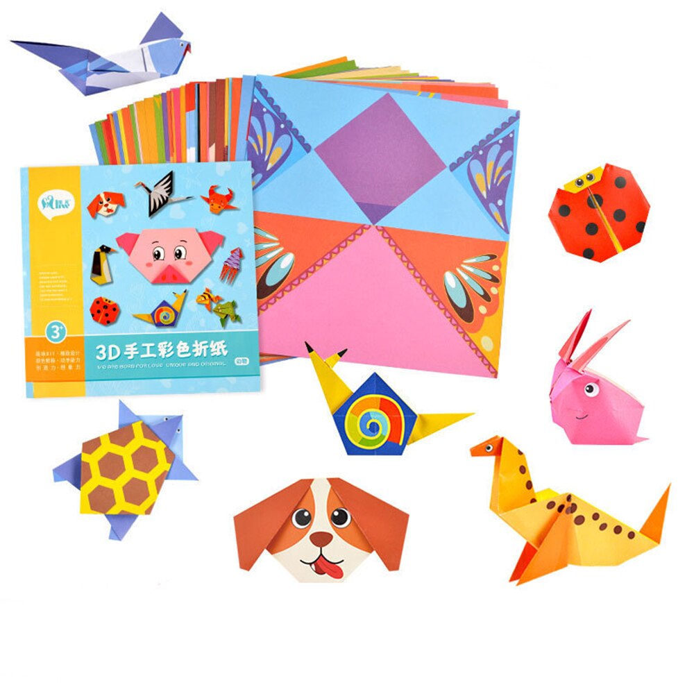 shop with crypto buy 54 Pages Montessori Toys DIY Kids Craft Toy 3D Cartoon Animal Origami Handcraft Paper Art Learning Educational Toys for Children pay with bitcoin