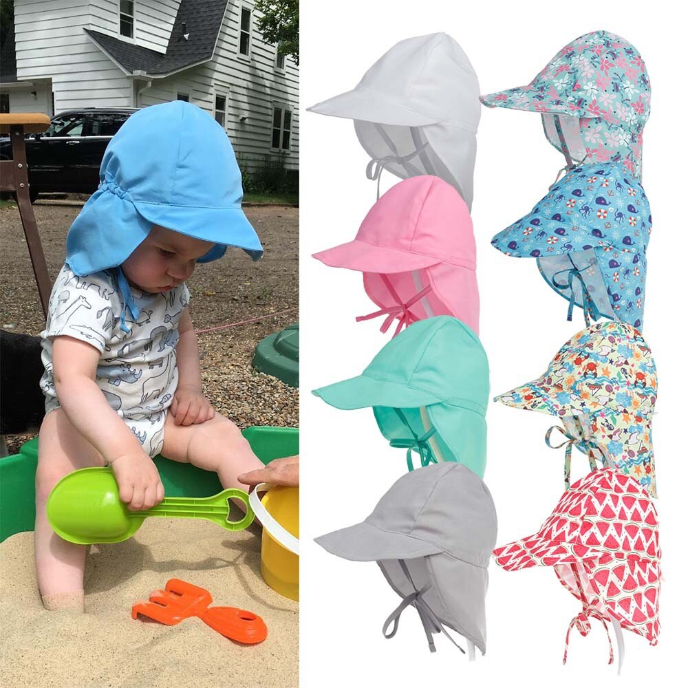 shop with crypto buy UPF50+ UV Protection Sun Hats Baby Kids Boy Girl Unisex Bucket Hats Summer Newborn Sunbonnet Hats Fisherman Caps pay with bitcoin
