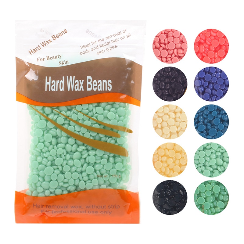 shop with crypto buy 100g Pack Wax beans Depilatory Hot Film Wax Pellet Removing Bikini Face Hair Legs Arm Hair Removal Bean Unisex pay with bitcoin