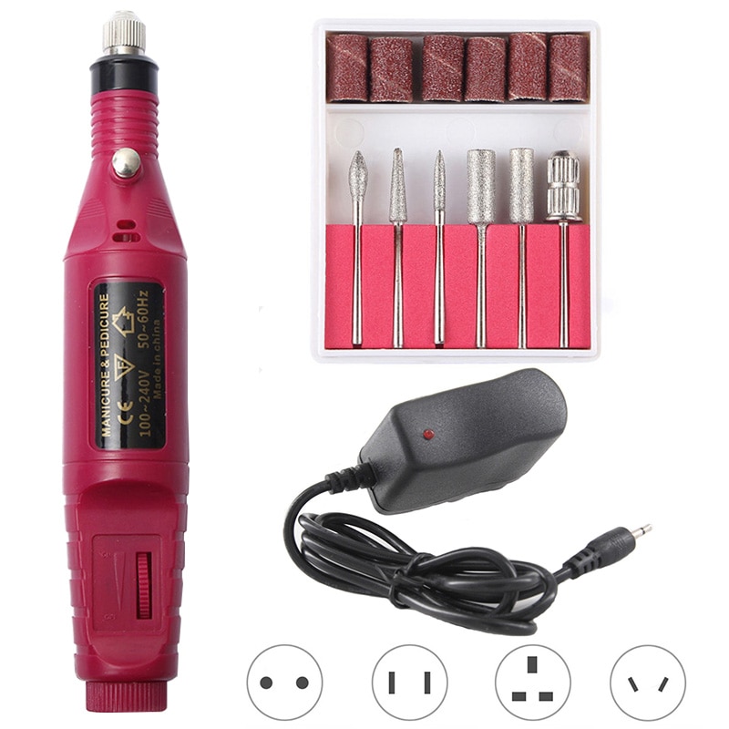 shop with crypto buy 1 Set Professional Electric Nail Drill Machine Manicure Machine Pedicure Drill Set Ceramic Nail File Nail Drill Equipment Tools pay with bitcoin