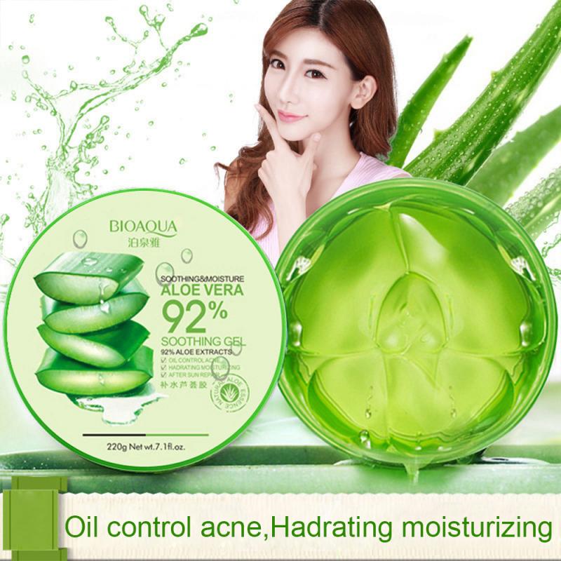 shop with crypto buy Aloe Vera Gel 92% Natural Face Creams Moisturizer Acne Treatment Gel For Skin Repairing Natural Beauty Products Skin care TSLM1 pay with bitcoin