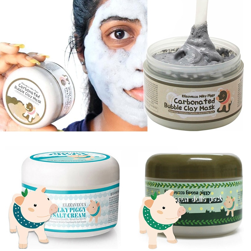 shop with crypto buy Elizavecca Milky Piggy Carbonated Bubble Clay Mask Green Piggy Collagen Jella Pack Aqua Brightening Mask Korea Facial Mask pay with bitcoin