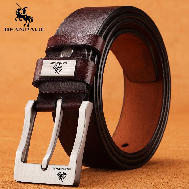 shop with crypto buy Genuine Leather For Men s High Quality Buckle Jeans Cowskin Casual Belts Business Cowboy Waistband Male Fashion Designer 2021NEW pay with bitcoin