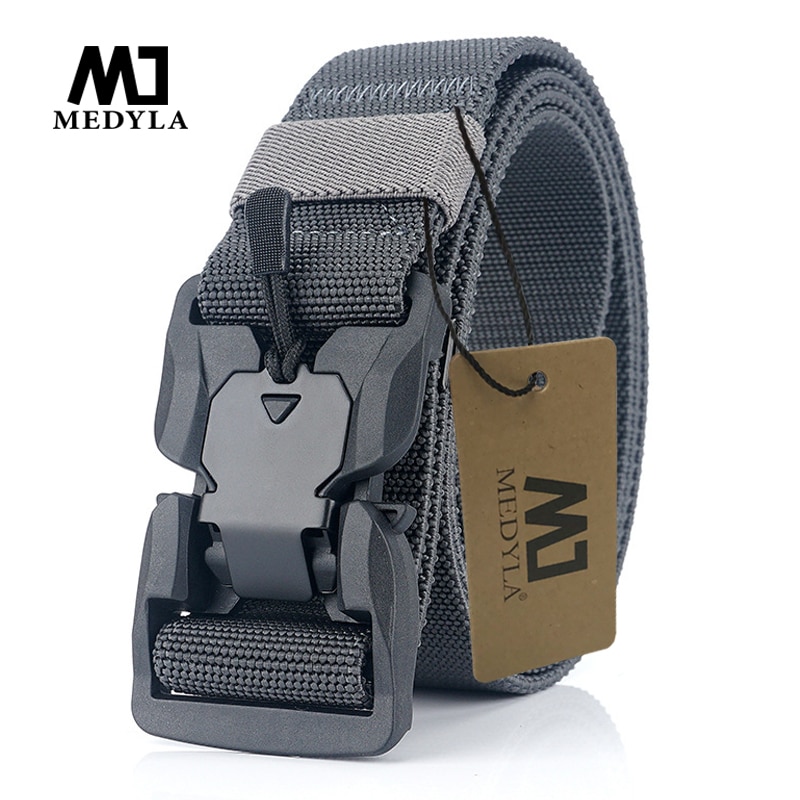 shop with crypto buy MEDYA Official Genuine Tactical Belt Quick Release Magnetic Buckle Military Belt Soft Real Nylon Sports Accessories MN057 pay with bitcoin