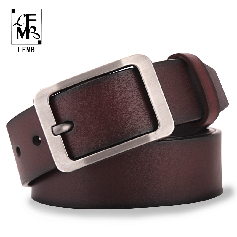 shop with crypto buy LFMB]Men s belt leather belt men pin buckle cow genuine leather belts for men 130cm high quality mens belt cinturones hombre pay with bitcoin