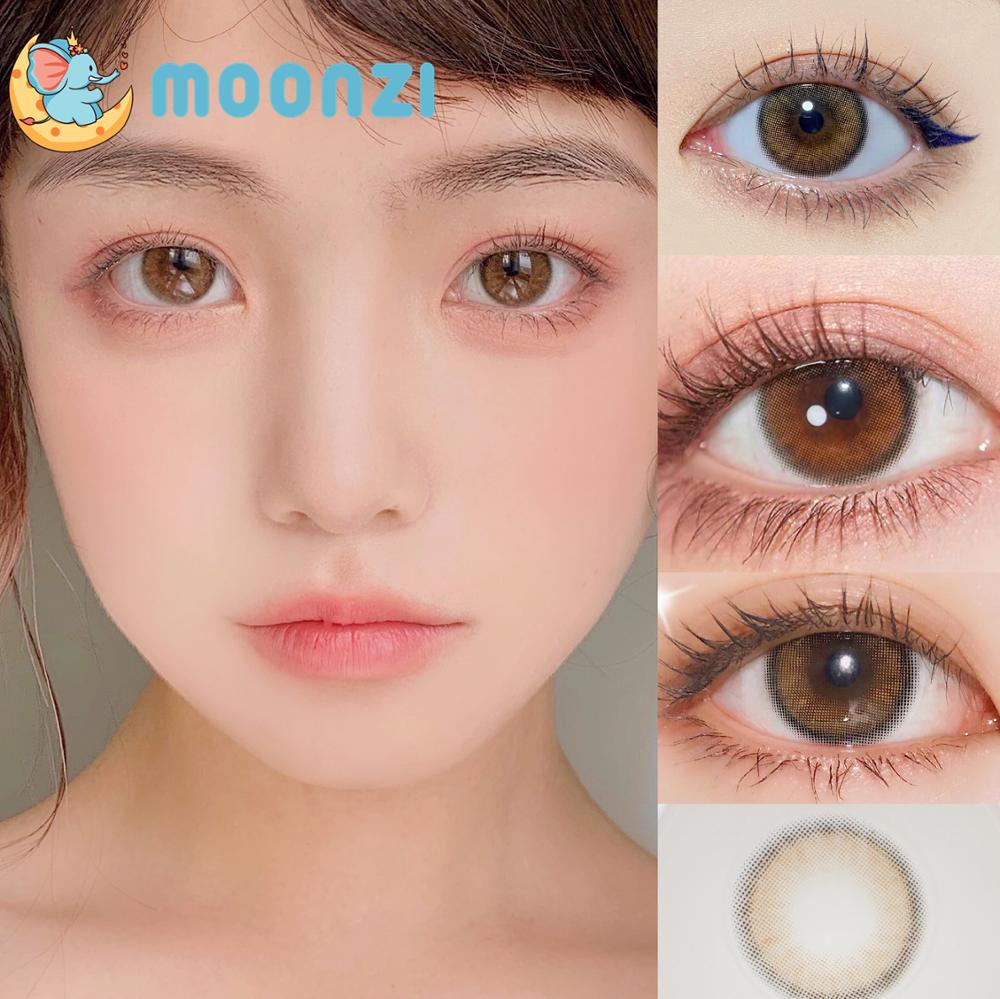 shop with crypto buy MOONZI mint brown contact lens small beautiful Pupil Colored Contact Lenses for Eyes yearly natural degree Myopia prescription pay with bitcoin