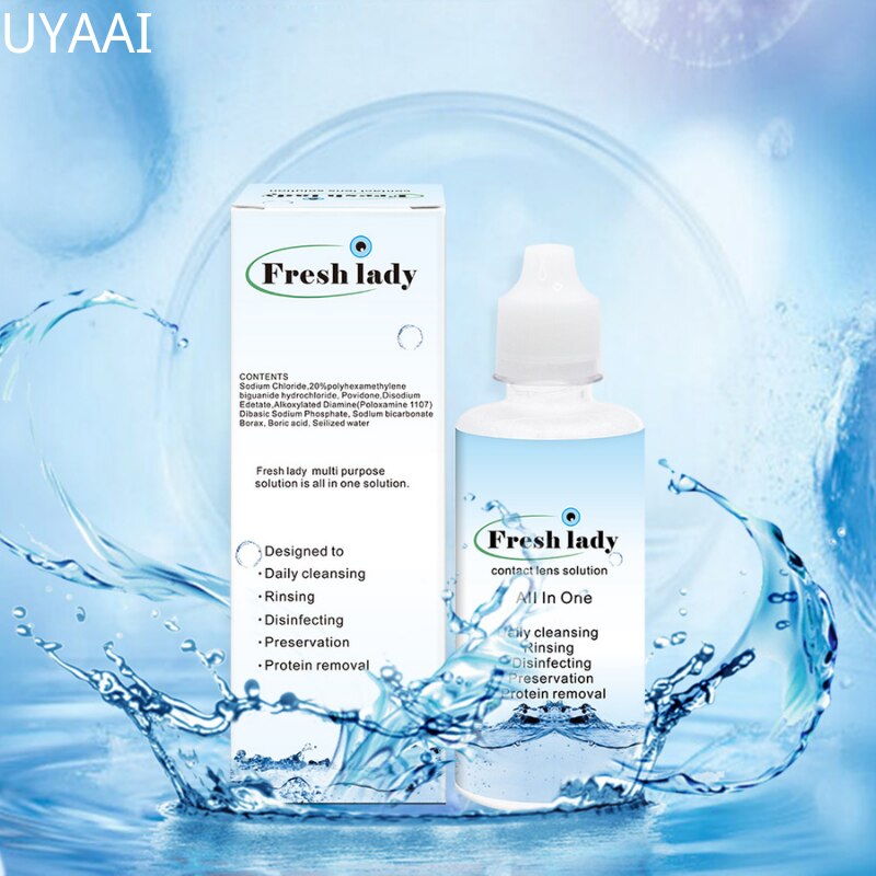 shop with crypto buy 120ml UYAAI Colored Contact Lenses Lens Solution Liquid Nursing For Contact Lenses Multi Purpose Eye Drops Beautiful Pupil Clean pay with bitcoin