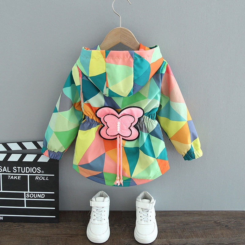 shop with crypto buy 2021 Spring Summer Autumn Girls Fashion Thin Flower Hooded Jacket Baby Kids Children Sweet Coat pay with bitcoin