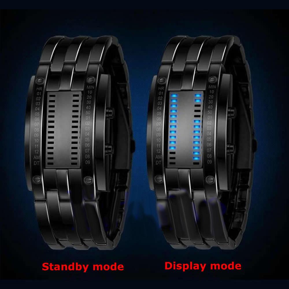 shop with crypto buy Fashion Couple Watch Men Women Luxury Watch Lovers Stainless Steel Clock LED Date Bracelet Watch Binary Wristwatch Sport Watches pay with bitcoin