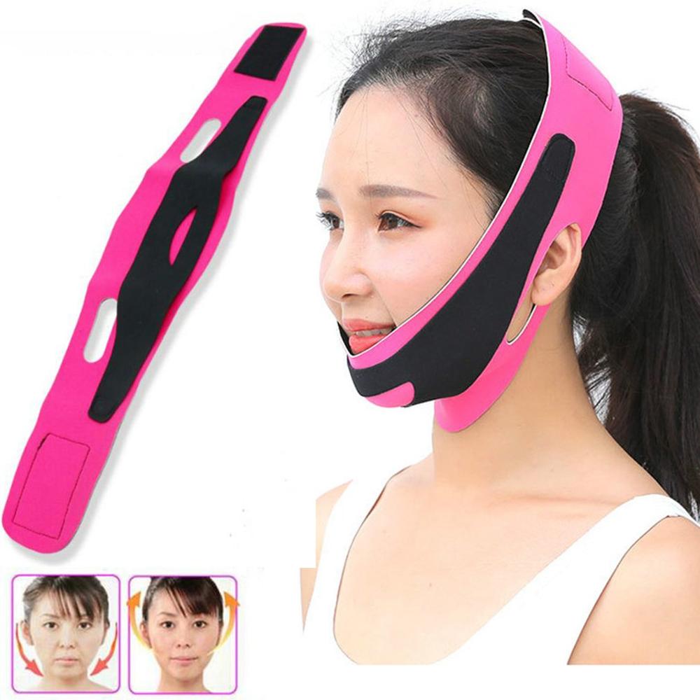 shop with crypto buy Elastic Face Slimming Bandage V Line Face Shaper Women Chin Cheek Lift Up Belt Facial Massage Strap Face Skin Care Beauty Tools pay with bitcoin