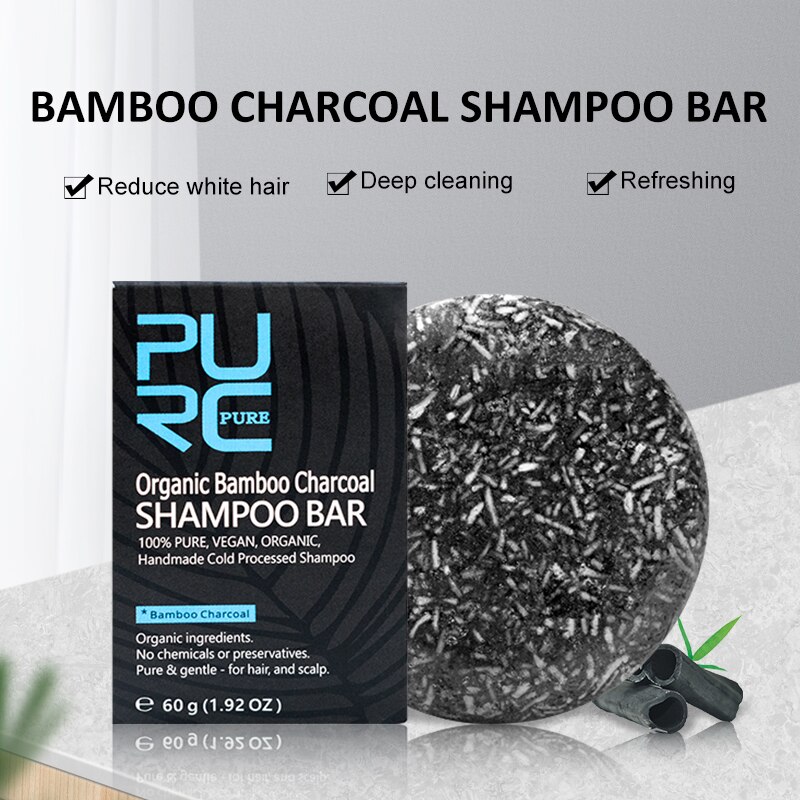 shop with crypto buy Bamboo Charcoal Shampoo for Hair Gray White Hair Color Dye Treatment Clean Detox Soap Black Hair Shampoo Hair Scalp Treatment 5% pay with bitcoin