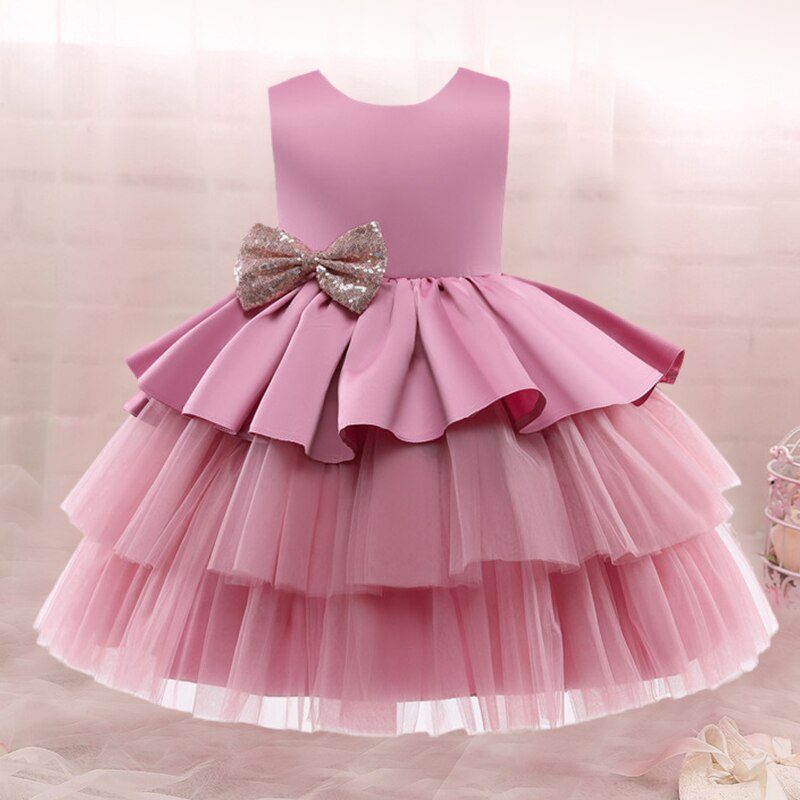 shop with crypto buy Baby Girls 1st Birthday Dress Kids Lace Mesh Sequin 2 3 4 Year Baptism Princess Costume Children Wedding Party Eleagnt Ball Gown pay with bitcoin