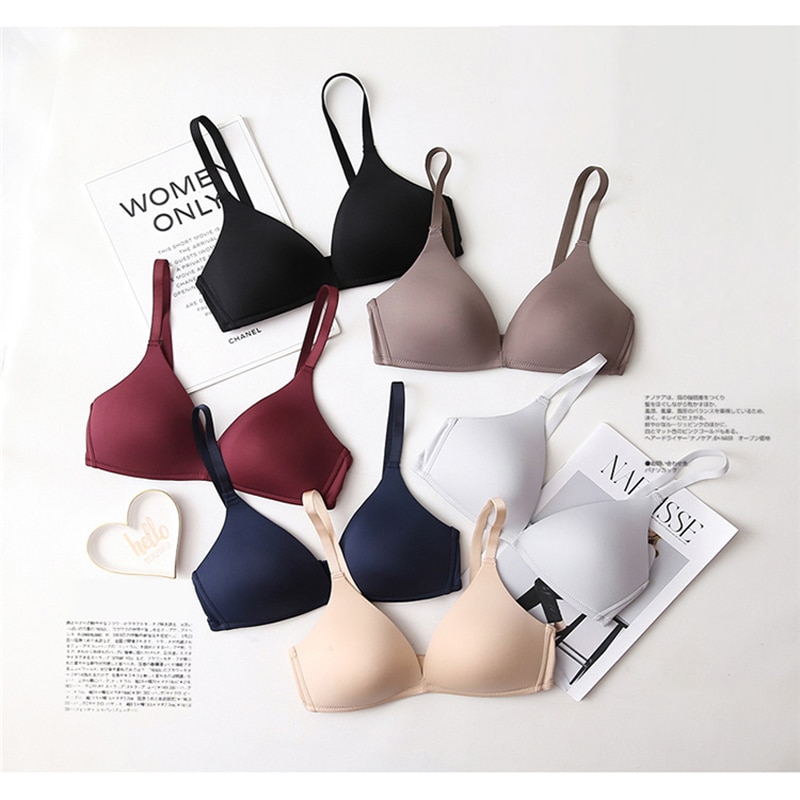 shop with crypto buy Seamless Bras for Women Push Up Bras No Wire Brassiere A B Cup Underwear Sexy Bra Three Quarters 3 4 Cup Lingerie pay with bitcoin